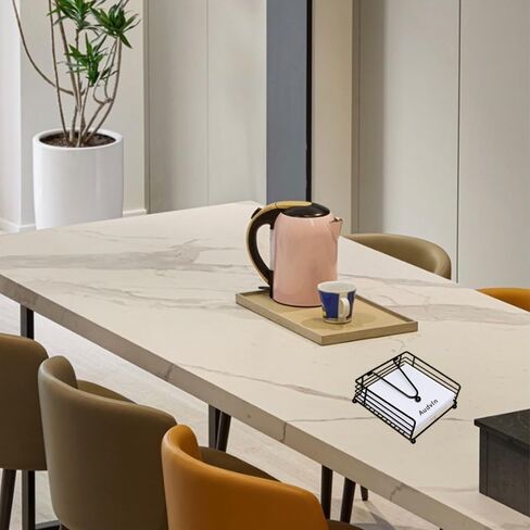 حامل مناديل، حامل مناديل للمناديل الورقية، حامل مناديل للطاولة، موزع مناديل. للمطبخ أو غرفة الطعام، حامل مناديل بسيط ومريح ومستقر، أسود in Kuwait