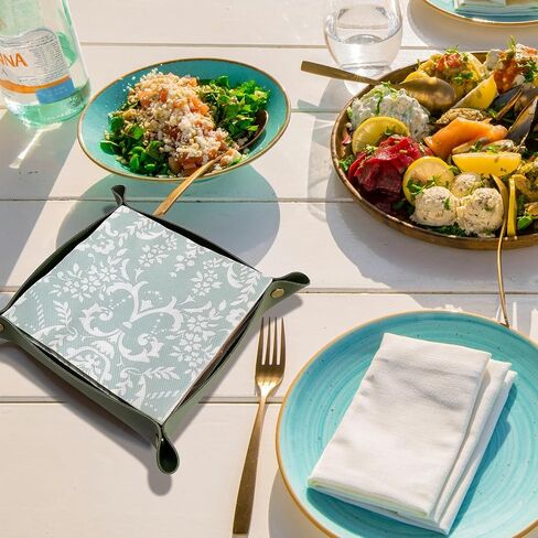 3 Pcs Napkin Holder for Table,Cocktail Napkin Holders for Kitchen,PU Leather Napkin Dispenser Tray,Bathroom Paper Towel Holder,Dining Table Decor and Accessories in Saudi Arabia