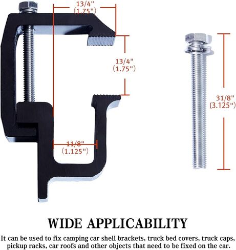 Perfit Liner 6 قطع مشابك تثبيت أغطية الشاحنات غطاء التخييم لسيلفرادو سييرا 1500/2500/3500، دودج داكوتا رام 1500/2500/3500، F150 F250، تيتان، تندرا in Kuwait