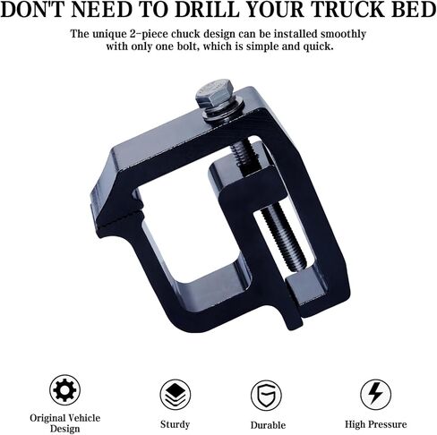 Perfit Liner 6 قطع مشابك تثبيت أغطية الشاحنات غطاء التخييم لسيلفرادو سييرا 1500/2500/3500، دودج داكوتا رام 1500/2500/3500، F150 F250، تيتان، تندرا in Kuwait