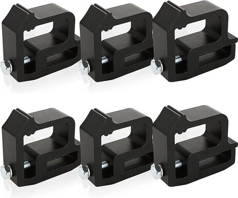 6PCS Camper Shell Clamps, Heavy Duty Truck Topper Clamps，Mounting Clamps Truck Bed Cover Clamps for Chevy Silverado Sierra 1500 2500 3500, Dodge Dakota Ram 1500 2500 3500, F150, F250, Toyota (Black) in Kuwait