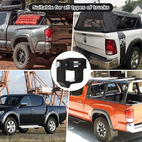 6PCS Camper Shell Clamps, Heavy Duty Truck Topper Clamps，Mounting Clamps Truck Bed Cover Clamps for Chevy Silverado Sierra 1500 2500 3500, Dodge Dakota Ram 1500 2500 3500, F150, F250, Toyota (Black) in Kuwait