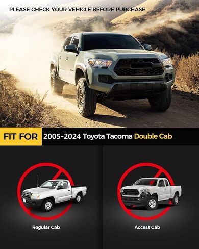 KYX Running Boards & Steps Nerf Bars Compatible with 2005-2024 Toyota Tacoma Double Cab, A Pair 6 inch Car Door Side Steps Nerf Bars Truck Boards Step Rails-Red Logo in Saudi Arabia