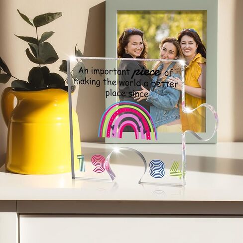 40th Birthday Gifts for Women 40 Year Old Acrylic Puzzle Gifts for Her Mom Wife Sister Friends Back in 1984 Birthday Decorations for Mother's Day Anniversary Party Table Decor Supplies (1984) in Saudi Arabia