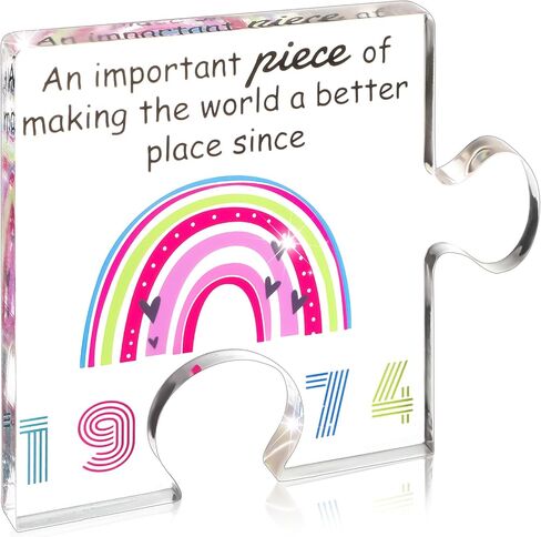 40th Birthday Gifts for Women 40 Year Old Acrylic Puzzle Gifts for Her Mom Wife Sister Friends Back in 1984 Birthday Decorations for Mother's Day Anniversary Party Table Decor Supplies (1984) in Saudi Arabia