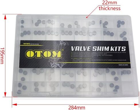 OTOM D7.48mm سميكة 1.20-3.50mm مجموعة صمامات قابلة للتعديل لـ CRF 250R/X Kawasaki KX سوزوكي RMZ Yamaha YZ 250F WR250F YZ الدراجات الترابية (141 قطعة) in Saudi Arabia