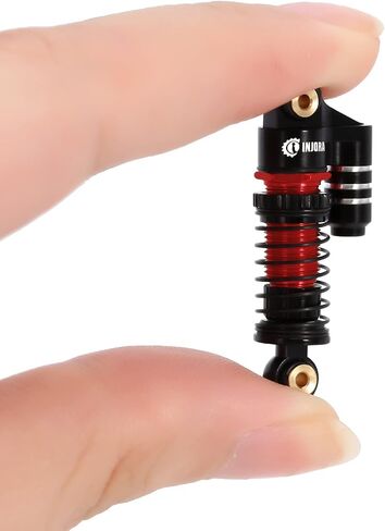 صدمات INJORA 39 مم - مخمد ألومنيوم مملوء بالزيت قابل للتعديل لـ SCX24 Gladiator C10 JLU Deadbolt B17 Axial 1/24 RC أجزاء ترقية السيارة الزاحفة (رمادي) in Saudi Arabia