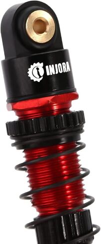 صدمات INJORA 39 مم - مخمد ألومنيوم مملوء بالزيت قابل للتعديل لـ SCX24 Gladiator C10 JLU Deadbolt B17 Axial 1/24 RC أجزاء ترقية السيارة الزاحفة (رمادي) in Saudi Arabia