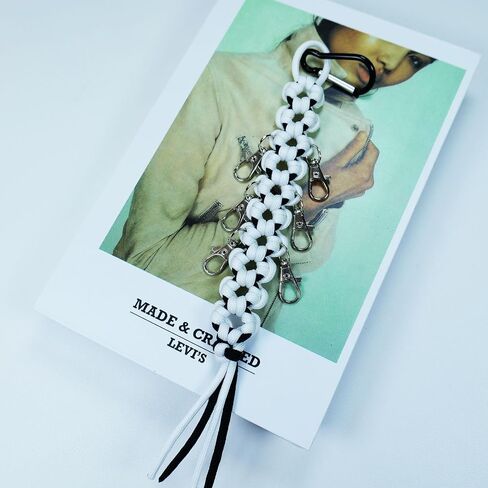 Cheer Bow Holder - Cheerleader Backpack Bow Organizer - Durable Paracord Hair Bow Hanger Cheer Bag Accessories - Cheerleading Gift for Cheer Teams - White/Black 1 Pack in Kuwait