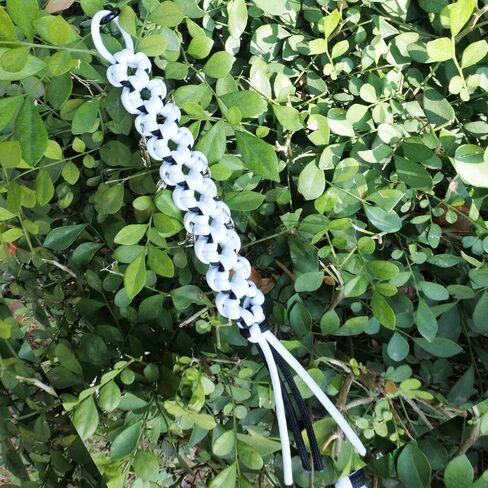 Cheer Bow Holder - Cheerleader Backpack Bow Organizer - Durable Paracord Hair Bow Hanger Cheer Bag Accessories - Cheerleading Gift for Cheer Teams - White/Black 1 Pack in Kuwait
