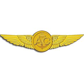 أجنحة طارقة البحرية الأمريكية مع ملصق AC (شارات فينيل الطيران البحرية للسيارة أو الكمبيوتر المحمول SAR ، USCG (2 × 7 بوصة) USN مرخصة in Kuwait