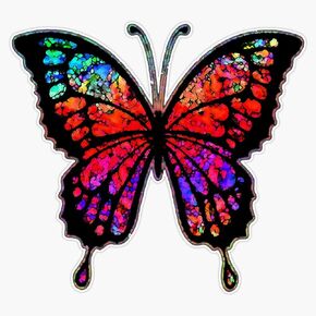 Proslecedelic Butterfly Vinyl Sticker Prackproof Pumper Sticker Paptop Window Decal 5 " in Saudi Arabia