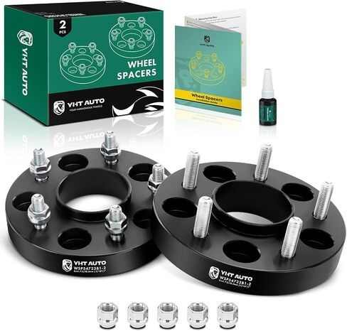 YHTAUTO 5x4.75 Wheel Spacers 1 Inch Compatible with 1955-1989 Chevrolet, Buick, Oldsmobile Models Tire Spacers w/ 7/16 Inch & 12.9 Grade Studs, 70.3mm Hub Bore 5 Lug 4PCS Black Wheel Adapter in Saudi Arabia