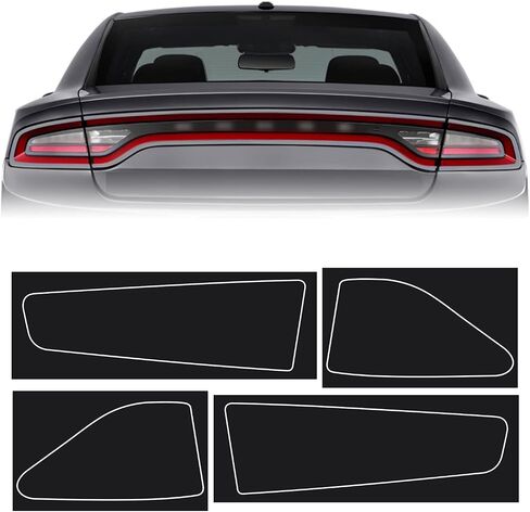 Blackout Taillight Vinyl Tint Film, Precut Overlays Tail Light Wrap Cover Replacement for Dodge Charger 2015-2021 in Saudi Arabia