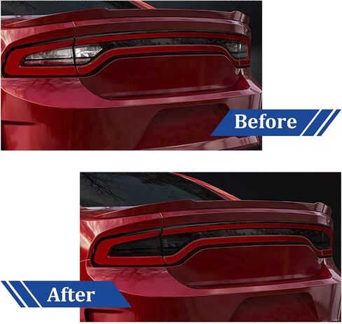 Blackout Taillight Vinyl Tint Film, Precut Overlays Tail Light Wrap Cover Replacement for Dodge Charger 2015-2021 in Saudi Arabia