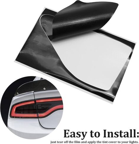 Blackout Taillight Vinyl Tint Film, Precut Overlays Tail Light Wrap Cover Replacement for Dodge Charger 2015-2021 in Saudi Arabia