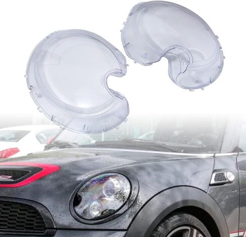 مصابيح المصابيح الأمامية مصابيح رأس تزيين متوافقة مع 2007-2015 BMW MINI Cooper R56 R57 R58 R59 (غطاء عدسة صافية) in Saudi Arabia