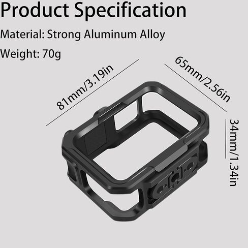 Aluminium Protective Case for GoPro Hero 13/12/11/10/9, Durable Hard Frame Cases Protector, Strong Metal Housing Frame Video Cage with Sliding Cover in Saudi Arabia