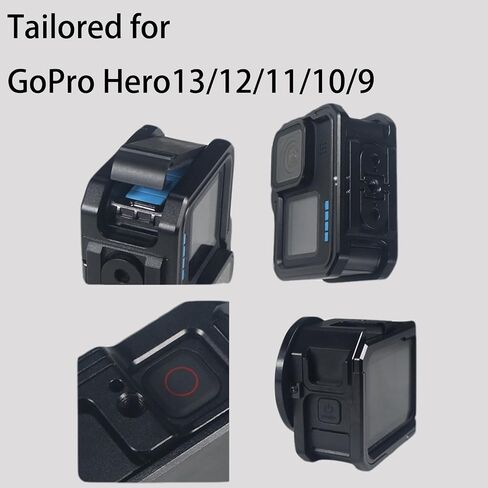 Aluminium Protective Case for GoPro Hero 13/12/11/10/9, Durable Hard Frame Cases Protector, Strong Metal Housing Frame Video Cage with Sliding Cover in Saudi Arabia