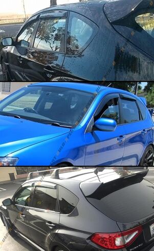 JDM Clip-On Smoke Tinted Window Visor Vent Weather Guard Compatible with Fits for 2008-2014 Impreza WRX STi in Saudi Arabia