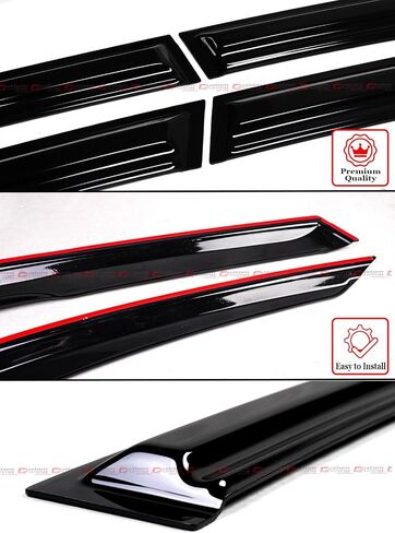 Premium 3D Wavy Aero M Style Sport Window Window Fisor Rain Guard Deflector متوافق مع 2019-2025 Acura RDX in Saudi Arabia