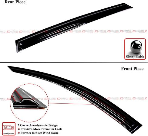 Premium 3D Wavy Aero M Style Sport Window Window Fisor Rain Guard Deflector متوافق مع 2019-2025 Acura RDX in Saudi Arabia