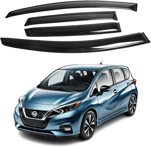 يناسب Nissan Versa Note Hatchback 2014 2015 2015 2017 2018 2019 Smoke Window Poundor Set-Sun ، Rain ، و Death Protection ، و 4 قطع من القطع. in Saudi Arabia