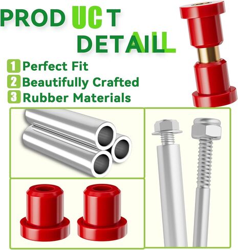 EZGO TXT Rear Leaf Spring Bushing and Sleeve Kits with Screws and Nurs-Suitable for EZGO TXT & PDS Gas and Electric Golf Carts,OEM# 70289-G02, 14158-G1, 1015583 in Saudi Arabia
