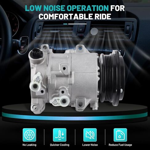 A/C ضاغط ملاءمة لهجة Hyundai ، لـ Kia Rio 2012-2017 1.6L L4 ضاغط الهواء مع القابض CO 20765C استبدال السيارات AC Kit 977011R100 ، 977011W600 in Kuwait