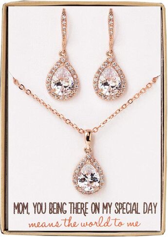 A+O Mother of the bride Gift Drop Earrings or Jewelry set in Silver, Yellow Gold, Rose Gold in Saudi Arabia