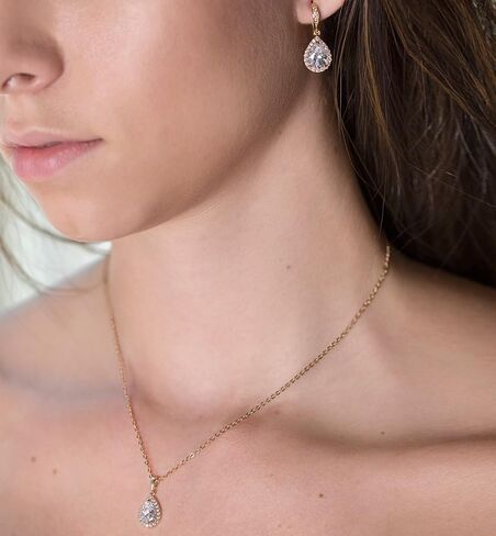 A+O Mother of the bride Gift Drop Earrings or Jewelry set in Silver, Yellow Gold, Rose Gold in Saudi Arabia