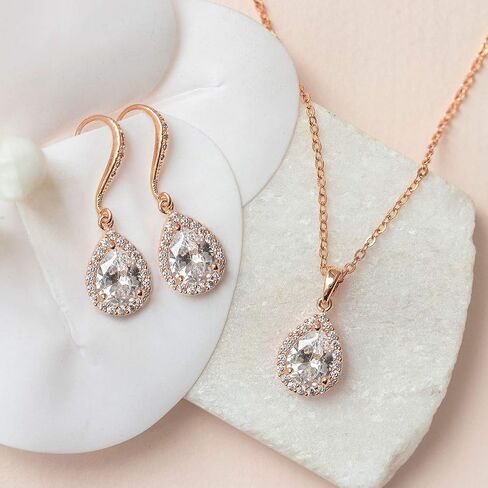 A+O Mother of the bride Gift Drop Earrings or Jewelry set in Silver, Yellow Gold, Rose Gold in Saudi Arabia
