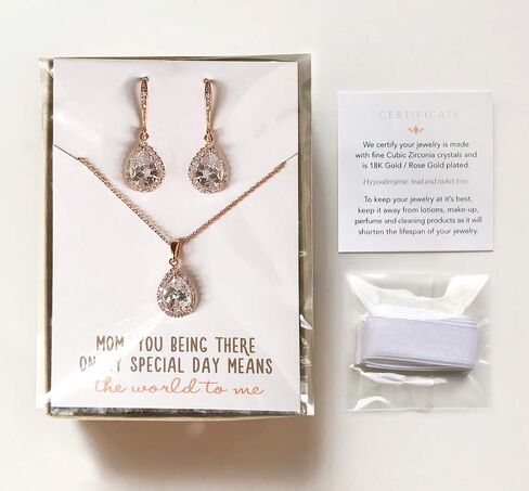 A+O Mother of the bride Gift Drop Earrings or Jewelry set in Silver, Yellow Gold, Rose Gold in Saudi Arabia