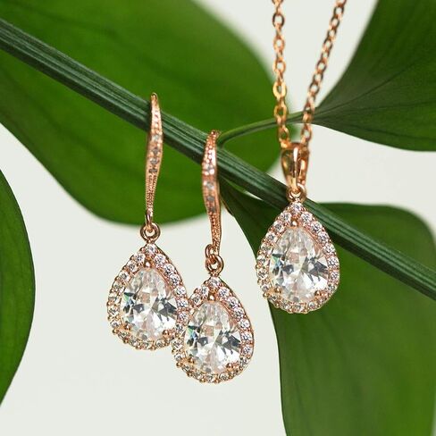 A+O Mother of the bride Gift Drop Earrings or Jewelry set in Silver, Yellow Gold, Rose Gold in Saudi Arabia