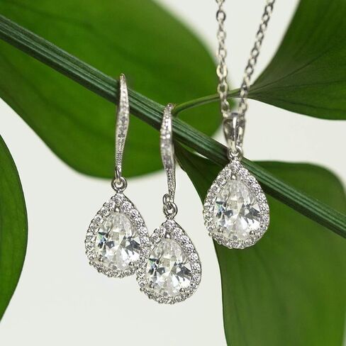 A+O Mother of the bride Gift Drop Earrings or Jewelry set in Silver, Yellow Gold, Rose Gold in Saudi Arabia