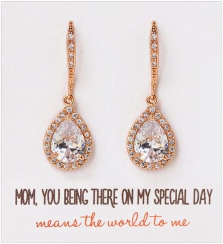 A+O Mother of the bride Gift Drop Earrings or Jewelry set in Silver, Yellow Gold, Rose Gold in Kuwait