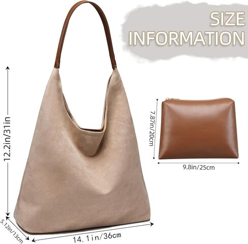 حقائب حمل كبيرة للنساء ، 2025 Boho Slouchey Suede Handbags in Saudi Arabia