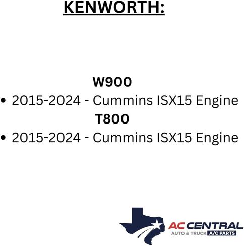 مجموعة ضاغط A/C AC لـ Kenworth T800 W900 2015-2024 محركات ISX15 in Saudi Arabia