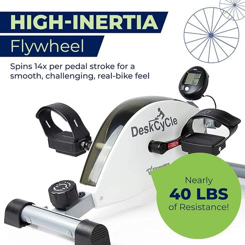 Deskcycle تحت تمرين دواسة الدراجة المكتبية - الدراجات الثابتة للمنزل والمكتب - إصدارات الارتفاع القياسية والقابلة للتعديل in Kuwait