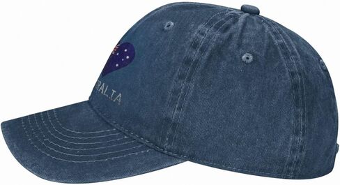 I Love Australia - Heart Flag Adjustable Classic Cowboy Baseball Cap Men Women Casual Dad Hat3 Navy Blue in Saudi Arabia