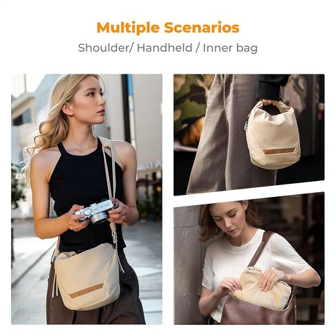 K&F CONCEPT Camera Sling Bag Small Camera Compact Case | Cute Soft Camera Pouch, Handbag, for Urban Street Photography, BS05 in Saudi Arabia