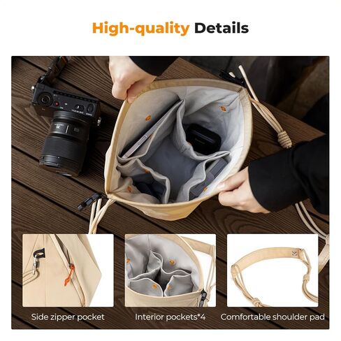 K&F CONCEPT Camera Sling Bag Small Camera Compact Case | Cute Soft Camera Pouch, Handbag, for Urban Street Photography, BS05 in Saudi Arabia