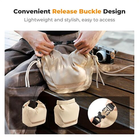 K&F CONCEPT Camera Sling Bag Small Camera Compact Case | Cute Soft Camera Pouch, Handbag, for Urban Street Photography, BS05 in Saudi Arabia