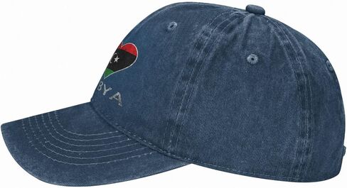 I Love Libya - Heart Flag Adjustable Classic Cowboy Baseball Cap Men Women Casual Dad Hat0 Navy Blue in Saudi Arabia