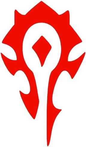 Horde [Pick Color] WoW Vinyl Transfer Sticker Secal لجهاز الكمبيوتر المحمول/السيارة/الشاحنة/النافذة/المصد (4in x 2.4in ، أحمر) in Kuwait