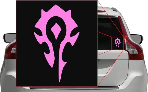 Horde [Pick Color] WoW Vinyl Transfer Sticker Secal لجهاز الكمبيوتر المحمول/السيارة/الشاحنة/النافذة/المصد (4in x 2.4in ، أحمر) in Kuwait