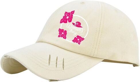 Women's Day Hats for Mens Washed Distressed Baseball Caps Vintage Washed Workout Hat Quick Dry in Saudi Arabia