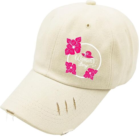 Women's Day Hats for Mens Washed Distressed Baseball Caps Vintage Washed Workout Hat Quick Dry in Saudi Arabia