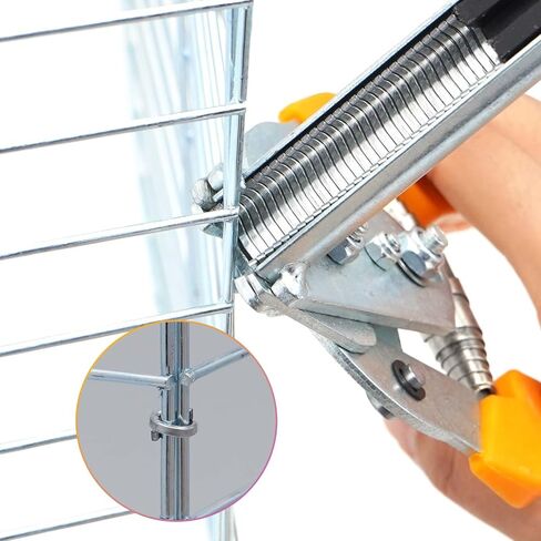 اكتب M -Pain Ring Pliers للمبارزة مع مقاطع 2400pcs M ، Hog Ring Pliers مجموعة من المفروشات أداة إصلاح اليد ، أدوات بناء قفص الأرانب الدجاج (أصفر) in Kuwait