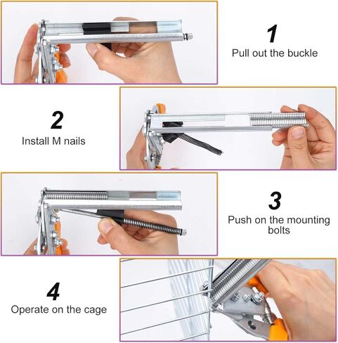 اكتب M -Pain Ring Pliers للمبارزة مع مقاطع 2400pcs M ، Hog Ring Pliers مجموعة من المفروشات أداة إصلاح اليد ، أدوات بناء قفص الأرانب الدجاج (أصفر) in Kuwait
